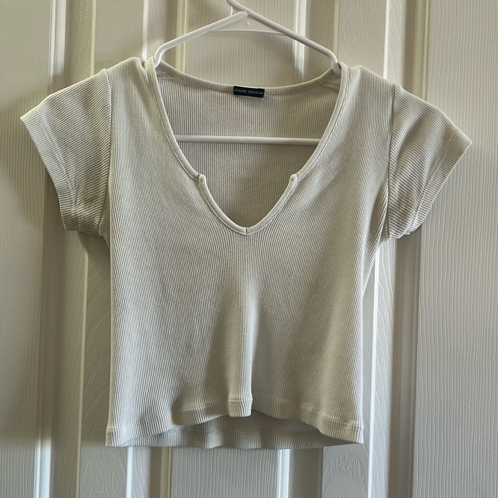 White brandy crop top